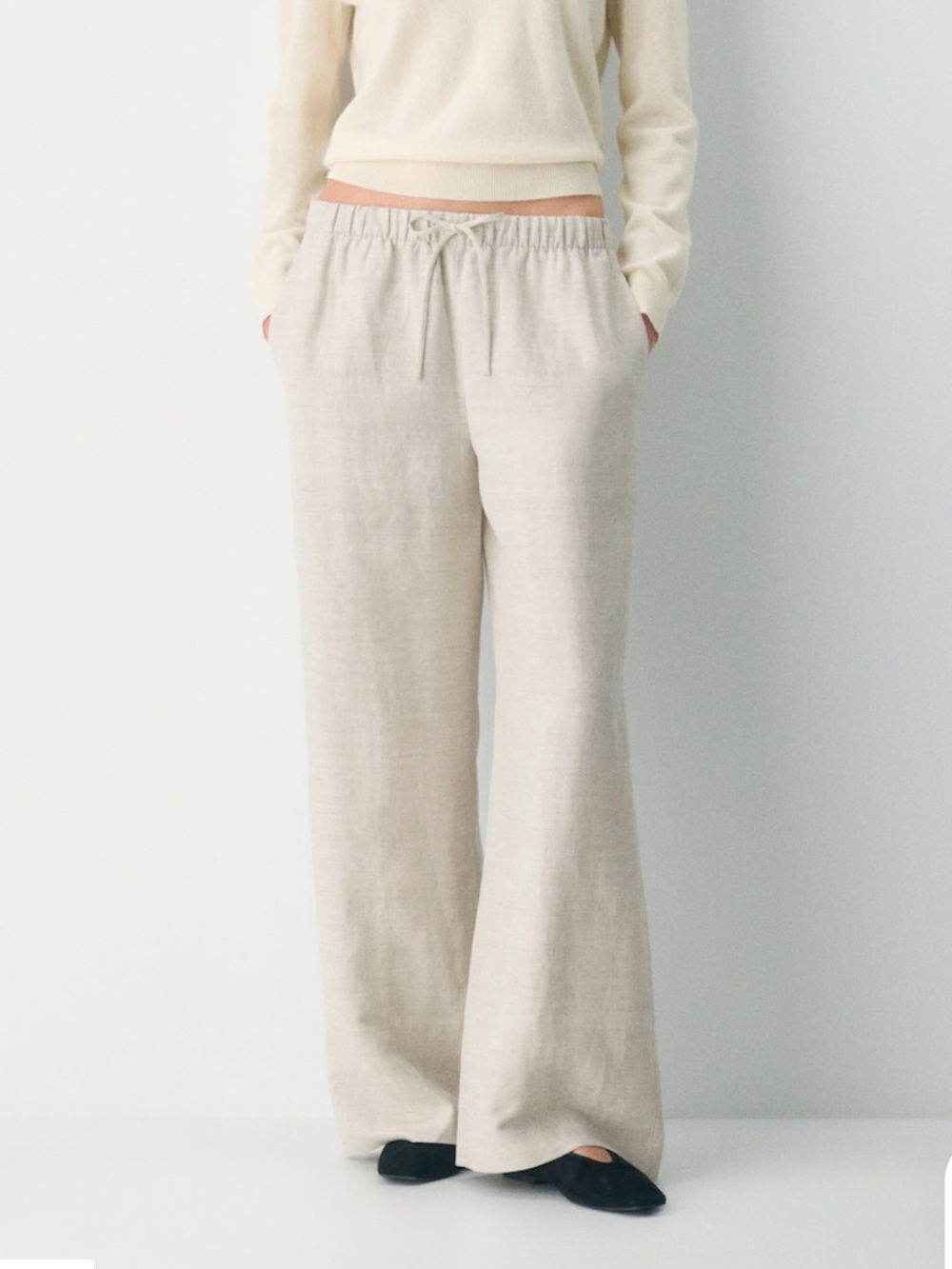 Aritzia The Lodge Pant - Cruiselinen - Natural Ecru - Size S